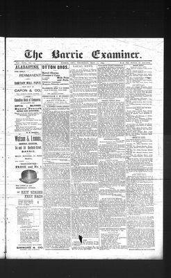 Barrie Examiner, 11 May 1893