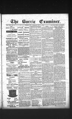 Barrie Examiner, 12 Oct 1893