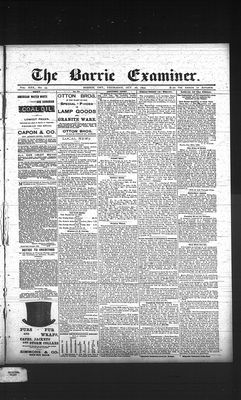 Barrie Examiner, 26 Oct 1893