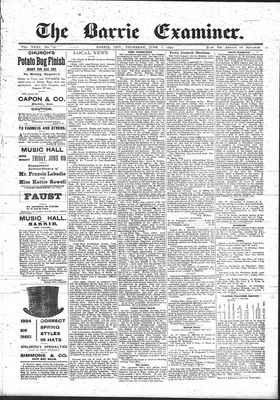 Barrie Examiner, 7 Jun 1894