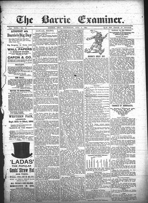 Barrie Examiner, 2 Aug 1894