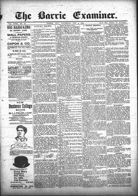 Barrie Examiner, 4 Oct 1894