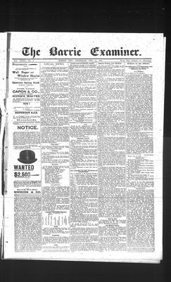 Barrie Examiner, 14 Feb 1895