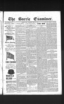 Barrie Examiner, 21 Feb 1895