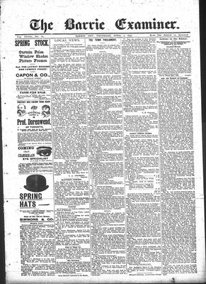 Barrie Examiner, 4 Apr 1895