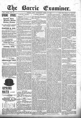 Barrie Examiner, 18 Apr 1895