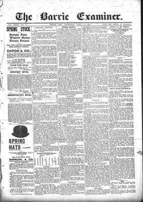 Barrie Examiner, 25 Apr 1895