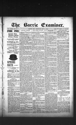 Barrie Examiner, 9 May 1895