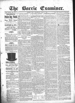 Barrie Examiner, 6 Jun 1895