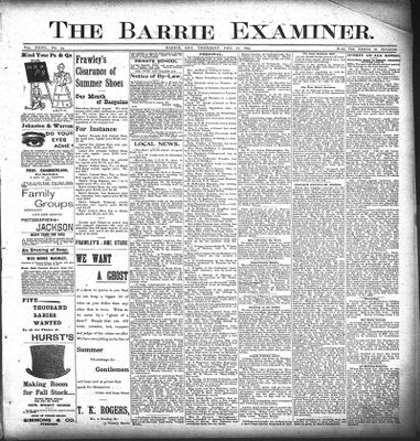 Barrie Examiner, 22 Aug 1895