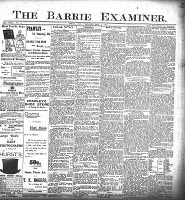 Barrie Examiner, 10 Oct 1895