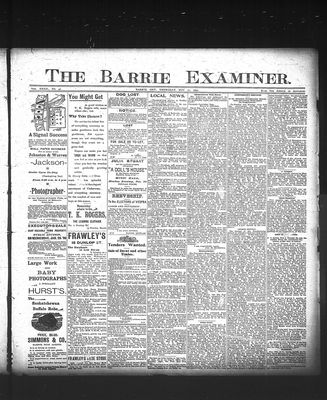 Barrie Examiner, 21 Nov 1895