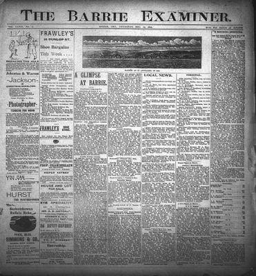 Barrie Examiner, 19 Dec 1895