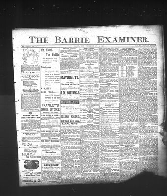 Barrie Examiner, 2 Jan 1896