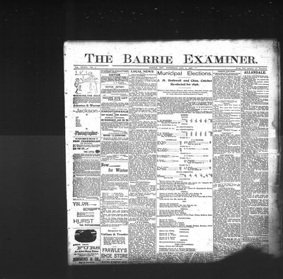 Barrie Examiner, 9 Jan 1896