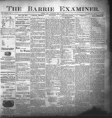 Barrie Examiner, 16 Jan 1896