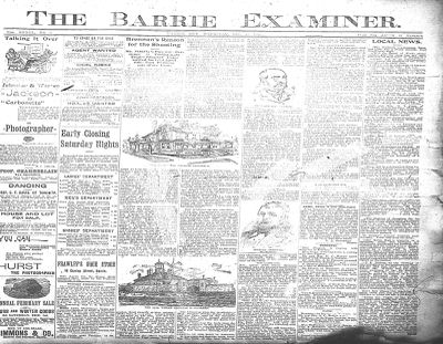 Barrie Examiner, 27 Feb 1896