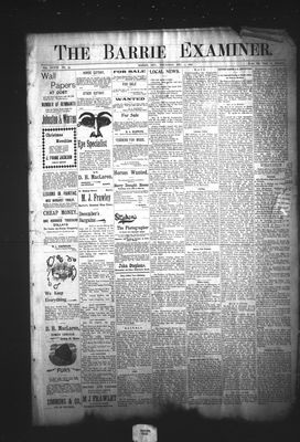 Barrie Examiner, 3 Dec 1896