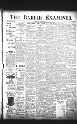 Barrie Examiner, 25 Nov 1897