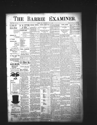 Barrie Examiner, 6 Oct 1898