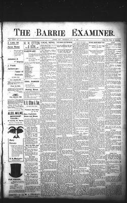 Barrie Examiner, 13 Oct 1898