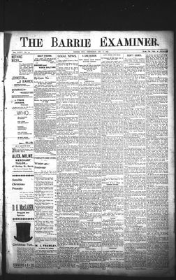 Barrie Examiner, 8 Dec 1898