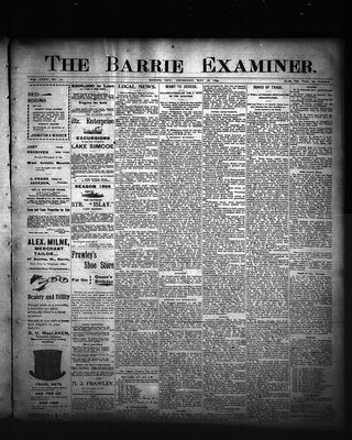 Barrie Examiner, 18 May 1899