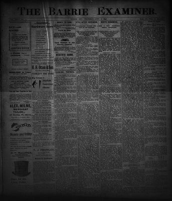 Barrie Examiner, 8 Jun 1899