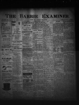 Barrie Examiner, 10 Aug 1899