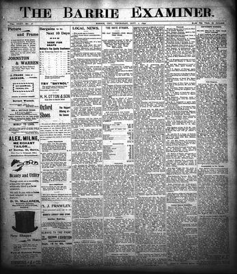 Barrie Examiner, 7 Sep 1899