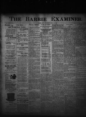 Barrie Examiner, 14 Sep 1899