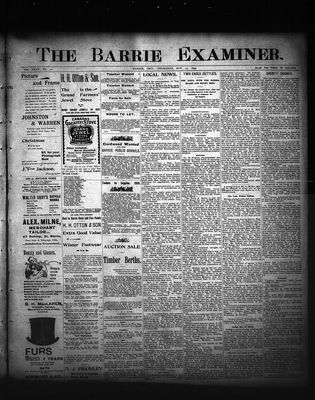 Barrie Examiner, 23 Nov 1899