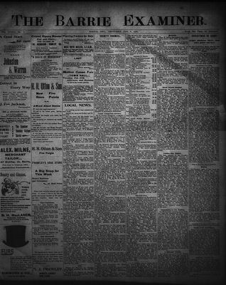 Barrie Examiner, 8 Feb 1900