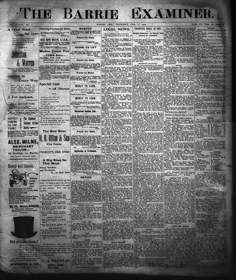 Barrie Examiner, 15 Feb 1900