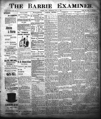 Barrie Examiner, 3 May 1900