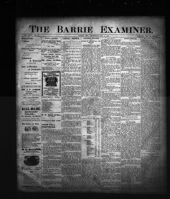 Barrie Examiner, 4 Oct 1900