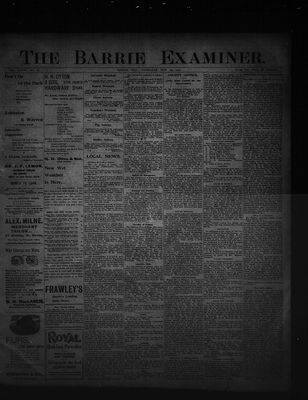 Barrie Examiner, 29 Nov 1900