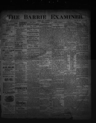 Barrie Examiner, 20 Dec 1900