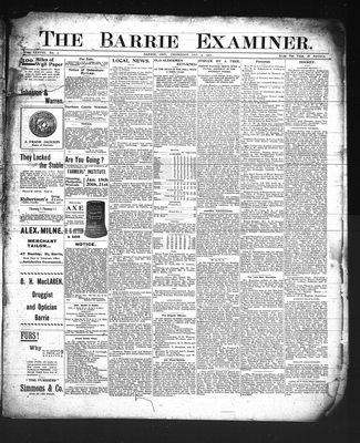 Barrie Examiner, 9 Jan 1902