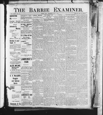 Barrie Examiner, 3 Oct 1901