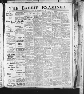 Barrie Examiner, 24 Oct 1901