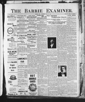 Barrie Examiner, 28 Nov 1901