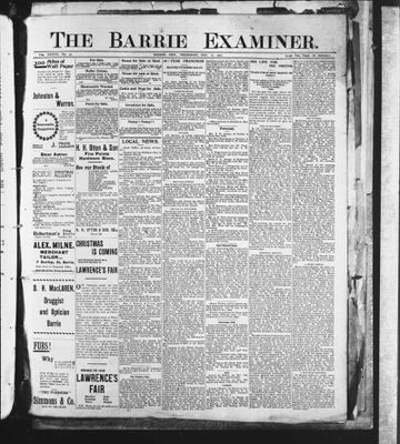 Barrie Examiner, 12 Dec 1901