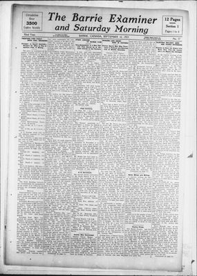 Barrie Examiner, 16 Sep 1915