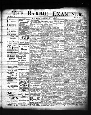 Barrie Examiner, 19 Feb 1903