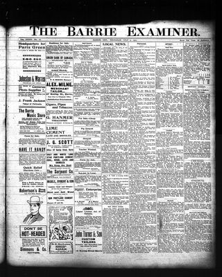 Barrie Examiner, 9 Jul 1903