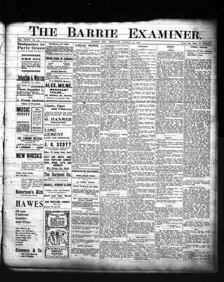 Barrie Examiner, 27 Aug 1903