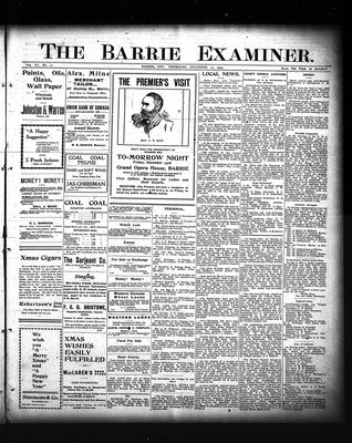 Barrie Examiner, 22 Dec 1904