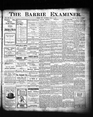 Barrie Examiner, 13 Apr 1905