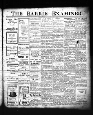 Barrie Examiner, 20 Apr 1905